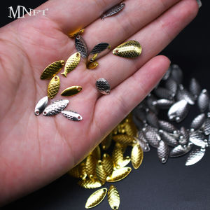 MNFT 50Pcs Spinner Blade Bait Kit DIY Metal Fishing Lure Making Tool Fishing Accessories