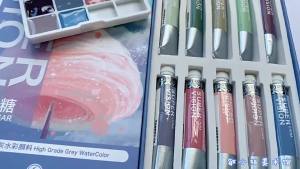 Super Vision watercolor paint artist Morandi aron candy color gray 1ml /2ml painting art supplies