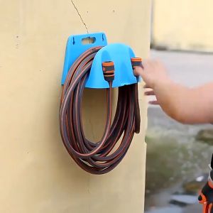 Storage Hose Hanger Garden Yard Watering Hosepipe Hanger Pipe Holder Storage Rack Organizer Plastic Water Wall Mounted Expansion Bracket Shed Lightweight Cable Pipe Holder Hose Rack Garden Tool (With screws)