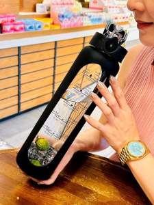 Large Capacity Sports Water Cup Fitness Mens 2025 New High Borosilicate Glass Cup Heat Resistant Straight Drink Portable Cup