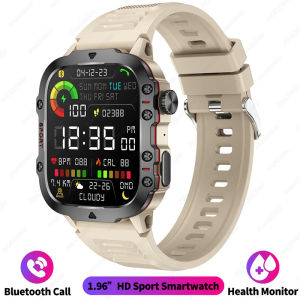 2025 New Smartwatch Mens Rugged Military Bluetooth Call Sport Heart Rate IP68 Waterproof Outdoor Smart Watches for Android IOS