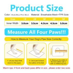 HamshMoc Pet Dog Booties Soft TPE Sole Wear-Resistant Adjustable Magic Strap Night Safety Shoes For Outdoor Daily Use