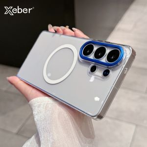 Transparent Acrylic For Magsafe Mganetic Case For Samsung Galaxy S26 Ultra S26 Plus Metal Lens Wireless Charge Shockproof Cover