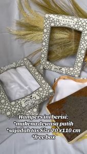 Hampers/Parcel/Souvernir Mukena Natasya Sajadah Tas Tasbih Plus Box