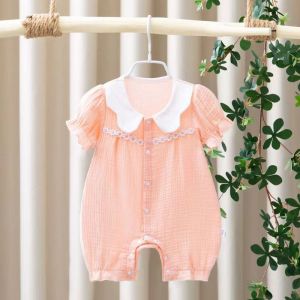 Áo Khoác Cotton Mùa Hè Cho Bé Gái Áo Sơ Sinh Tay Lỡ Phong Cách Cung Đình Trang Phục Ở Nhà Và Ngoài Trời Áo Sơ Sinh Cho Bé Gái