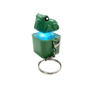 Croaking Frog Fidget Toy Keychain Rechargeable Frog Keychain with Sound & LED Lights Funny Frog Keyboard Clicker Stress Relief