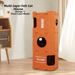 MAOGUANJIA | Seasonal Multi-purpose Cat Climbing Frame Scratch-resistant Hide-and-play Nest