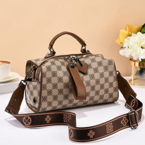Kangaroo Genuine Leather Retro Shoulder Bag Womens Fashionable New 2025 Small Boston Pillow Crossbody Bag Handbag