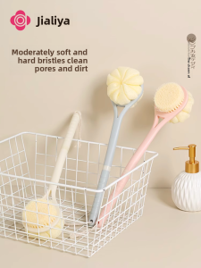 Long Handle Soft Bristle Bath Brush with Dual Sides for Back Scrubbing Grace
