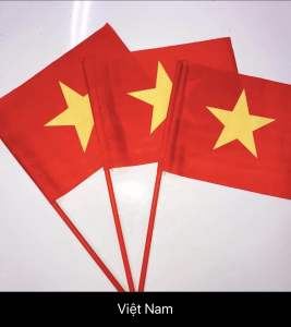 Cờ Giải Phóng cầm tay cờ vẫy Giải Phóng