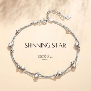 ESCOBAL✨Star Storyกําไลข้อมือดาวเปลี่ยนโชคชะตา สร้อยข้อมือเงินแท้ กําไลข้อมือผู้หญิง กำไลข้อมือเงินแท้ สร้อยข้อมือแฟชั่น ของขวัญให้แฟน เครื่องประดับใส่ได้ทุกโอกาส พร้อมส่ง!!!