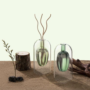 Luxury Aromatherapy Diffuser Empty Bottle Glass Decorative Piece Indoor Home Fragrance No Flame Essential Oil Vine Simplistic Style
