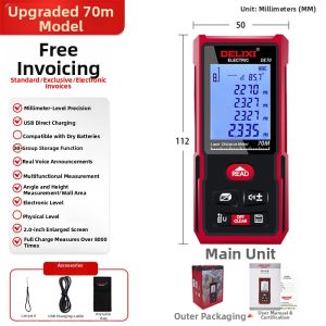 DELIXI Electric | Laser High Precision Handheld Rechargeable Distance Meter