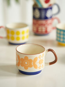 SIYUE | Nordic Style Oat Colored Ceramic Mug with Handle
