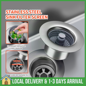 Universal Sink Bounce Strainer 76-81MM Stainless Steel Sink Strainer Core Waste Plug Precise Filtration Used In Kitchen Bathroom Sewer