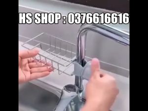 Khay inox gắn vòi nước 11x17.5cm kệ gắn vòi nước đưng đồ rửa chén giá inox gắn vòi tiện dụng khay inox thoát nước đựng đồ rửa chén gắn tại vòi
