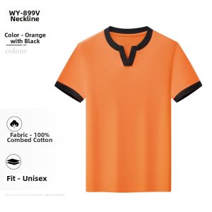 Custom Summer Work T-shirts V-neck Short Sleeve