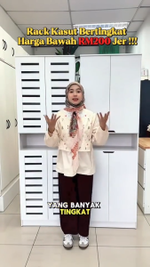 KENZZO Kobe Wooden Shoe Cabinet with Door | Rak Kasut Kabinet Kasut Kayu | Storage Organizer