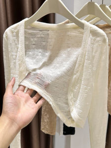 Womens Lace Short Cardigan Spring Autumn New Style Long Sleeve Midi Dress Outer Short Shawl Coat Small Jacket Top