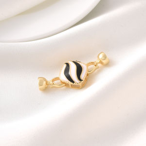 High Quality 18K Gilded Micro Inlaid White Shell Butterfly Pearl Buckle Handmade DIY Necklace Closing Buckle Bracelet Connection Buckle