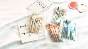 SST - Set 8 Cọ Trang Điểm Mini Màu Hồng Dễ Mang Theo