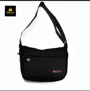 tas selempang 2 polos tali hitam trendy