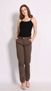 2nd RED Celana Panjang Wanita Cheerful Long Pants Twill Soft Coklat 222505