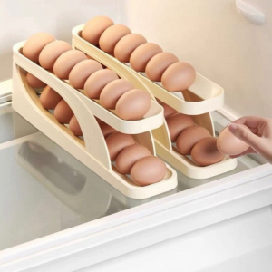 Khay đựng trứng LĂN TỰ ĐỘNG 2 Tầng Thiết Kế Thông MinhTiết Kiệm Không Gian