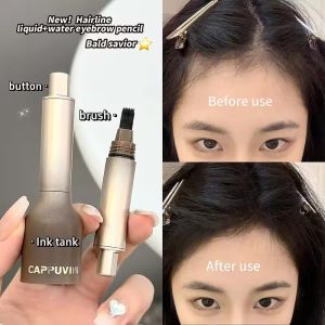 Cappuvini Dual-use Eyebrow Hairline Pencil 3D Wild Eyebrows Dye Eyebrow Cream Tattoo Quick Filling Outline Shadow Makeup Pen