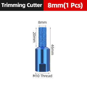 HUHAO | HUHAO M10 Vacuum Brazed Diamond Stone Core Drill Bit Slotting Trimming Tools Grinder Clearing Granite Marble Straight Router Bit