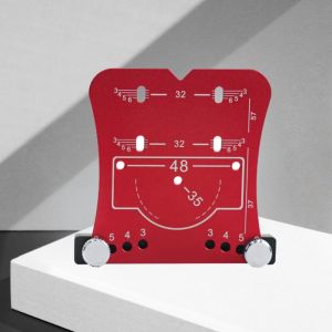 Adjustable 35mm Cabinet Hinge Jig Aluminum Alloy Euro Hinge Drilling Template Precision Marking Tool for Concealed Hinges