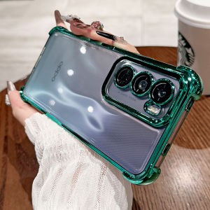Oppo Reno12 pro Phone Case Full Cover Transparent Mens Womens Style Protective Shell Anti-Fall with Lens Film Fashion Simple