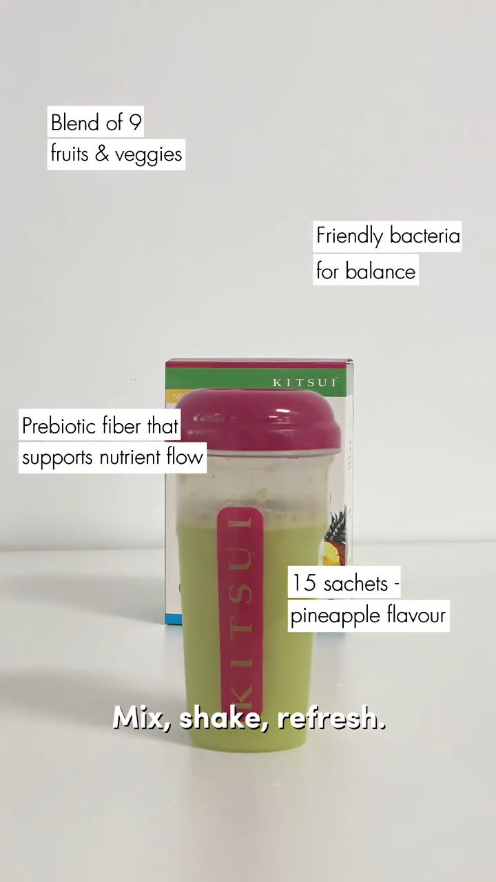 [NEW] KITSUI Belloss Pre + Probiotic 15s x 60g - Halal Detox Fiber Drink | Sembelit | Prebiotics Probiotics Drink