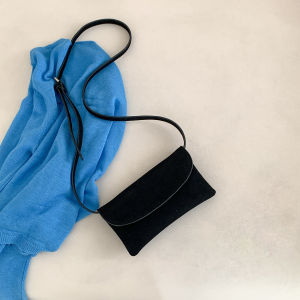 Pink Suede Texture Handbag Elegant Style Magnetic Buckle Closure Envelope Shape Crossbody Phone Bag for Women Stylish Clutch