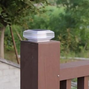 LED Solar Pillar Light Outdoor Waterproof Yard Villa Wall Around Garden Post Lamp Home Fence Deck