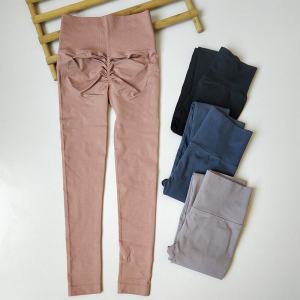 High-Waist Butt-Lifting Fitness Pants Womens High Elasticity Quick-Dry Tight Sports Pants Yoga Pants Breathable Nylon