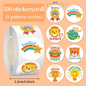 Fun Reward Stickers for Children Kindergarten Teachers Special Use Praise Encouragement English Version 1000 Pieces Pack