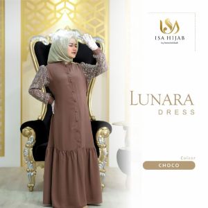ISAHIJAB LUNARA DRESS GAMIS WANITA LENGAN PANJANG TERBARU