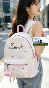 Balo Nam Nữ Quai Bản To Vải Summer Vừa A4 Tặng Kèm Móc Treo Siêu Hot TN133