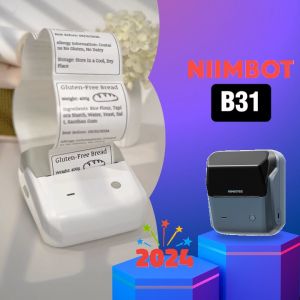 NIIMBOT Label Printer B31 20-75mm Inkless Bluetooth Portable Thermal Price Tag Name Sticker Maker Labelling Machine Labeller for Retail Store