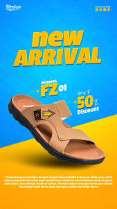 Working Sneakers For You Sandal Selop Pria Casual Code FZ-01 Size 39 - 43