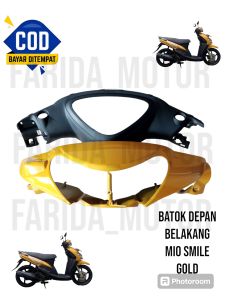 Cover batok kepala depan belakang Yamaha Mio smile warna gold