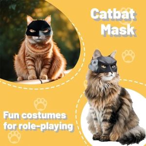 Pet Costume Cosplay Bat Cool Man Mask Cat Avenger Mask Superhero Matte Bat Mask Cat Role Playing Mask