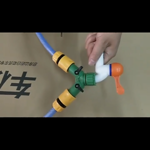 ข้อต่อก๊อกน้ำ 2 ทาง แยกสองทาง ข้อต่อแยกน้ำประปา 2 ทาง พร้อมวาล์วปิด-เปิด ข้อต่อ สวมเร็ว ข้อต่อก๊อกน้ำ รดน้ำต้นไม้