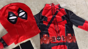 Kids Deadpool Costume Set – Superhero Role-Play Outfit with Sword Spider-Man Halloween Dress-Up for Children