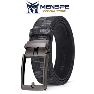 MENSPE Fashion Men’s Belt PU Leather Belt Business Leisure Belt 120CM Automatic Buckle Belt Waistband Youth Sports Pant Belt Stylish Simple Nice Waistband Durable Belt