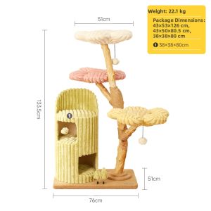 Cmisstree | Luxury Climbing Cat Tree With Jumping Platform Wooden
