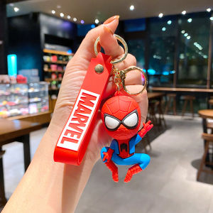 Disney Superhero Keychain Spider-Man Iron Man Captain America Hulk Doctor Strange Keyring Bag Pendant Gift for Fans