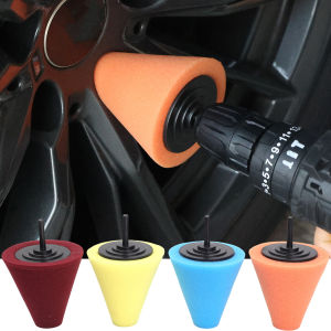 Cone-shaped Car Polishing Sponge Grinding Head Car Wheel Hub Beauty Waxing Sponge Polishing and Cleaning Accessories