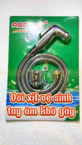 Vòi xịt vệ sinh XA606 AspaVN xi inox kiểu tay âm